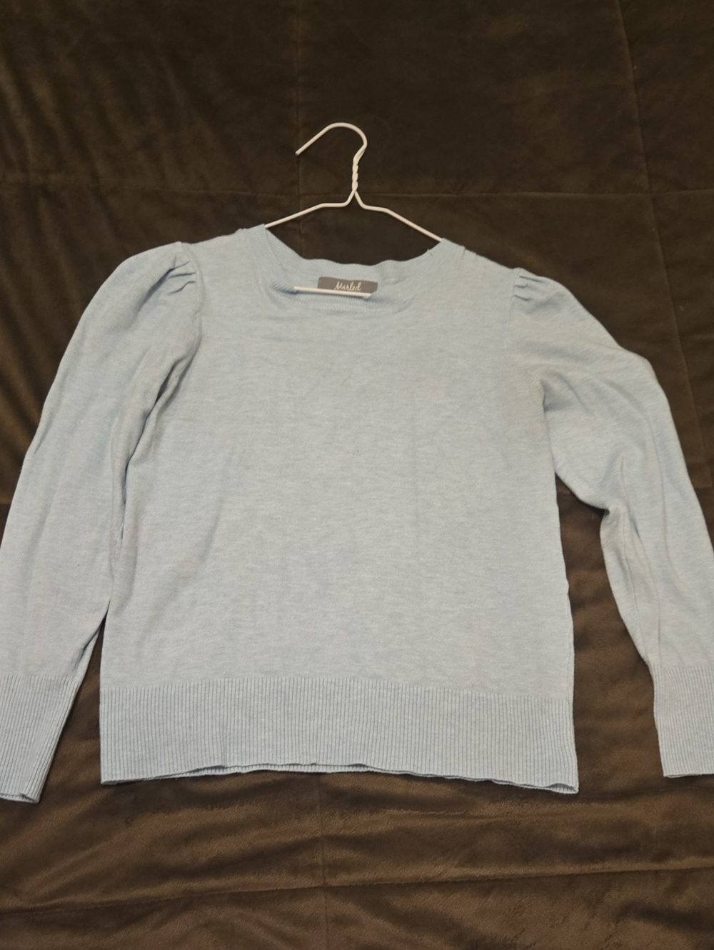 Marled Reunited Clothing Women's Small Super Thin Sweater With Puckered Sleeves